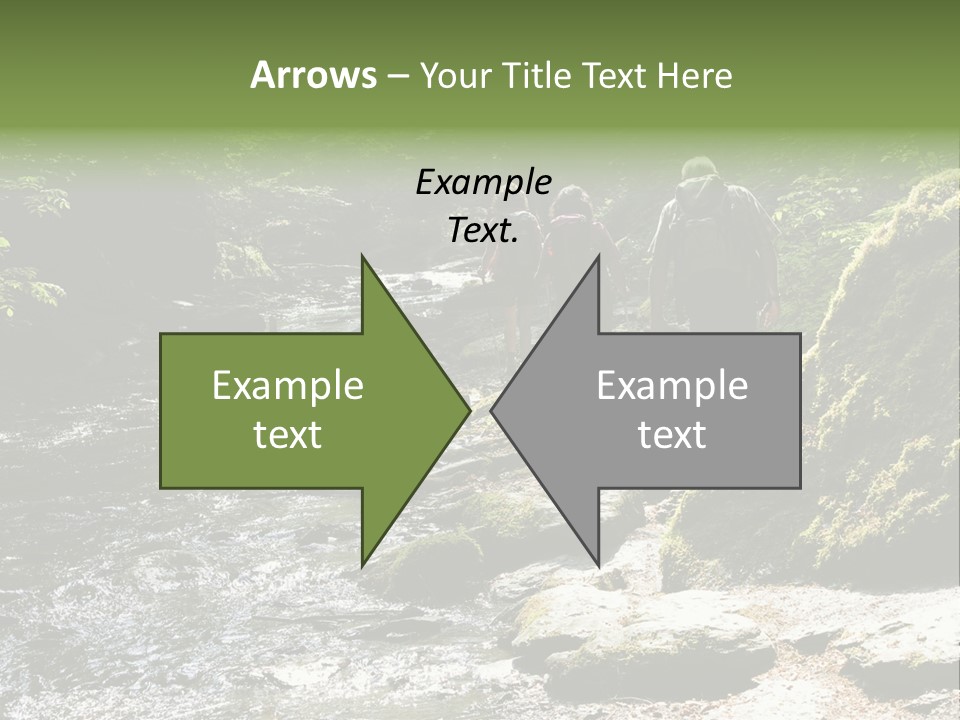 Stream Walking Way PowerPoint Template