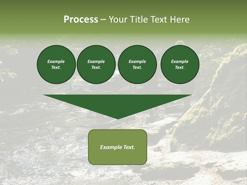Stream Walking Way PowerPoint Template