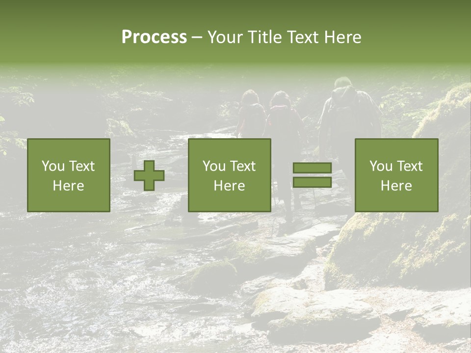 Stream Walking Way PowerPoint Template