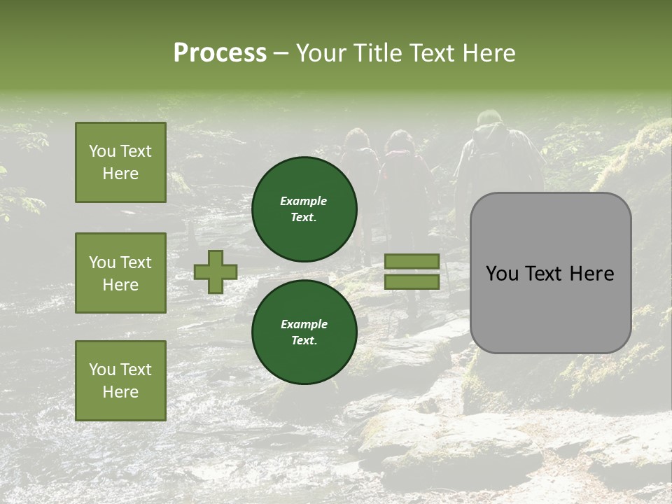 Stream Walking Way PowerPoint Template