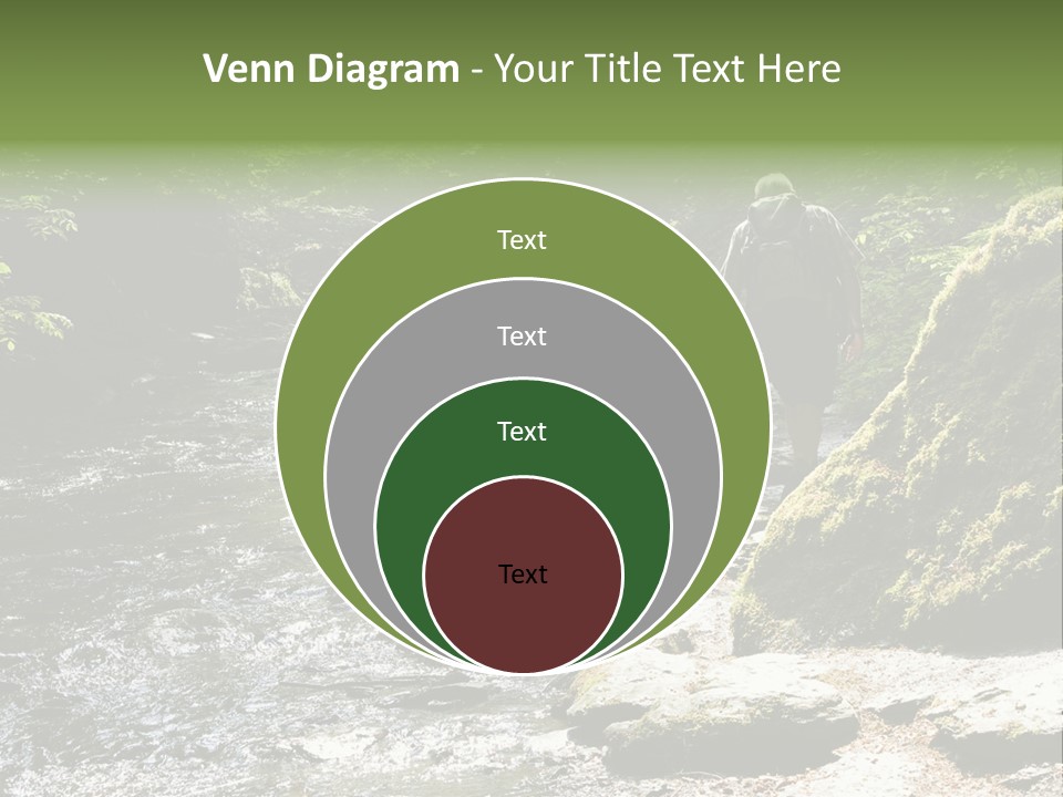 Stream Walking Way PowerPoint Template