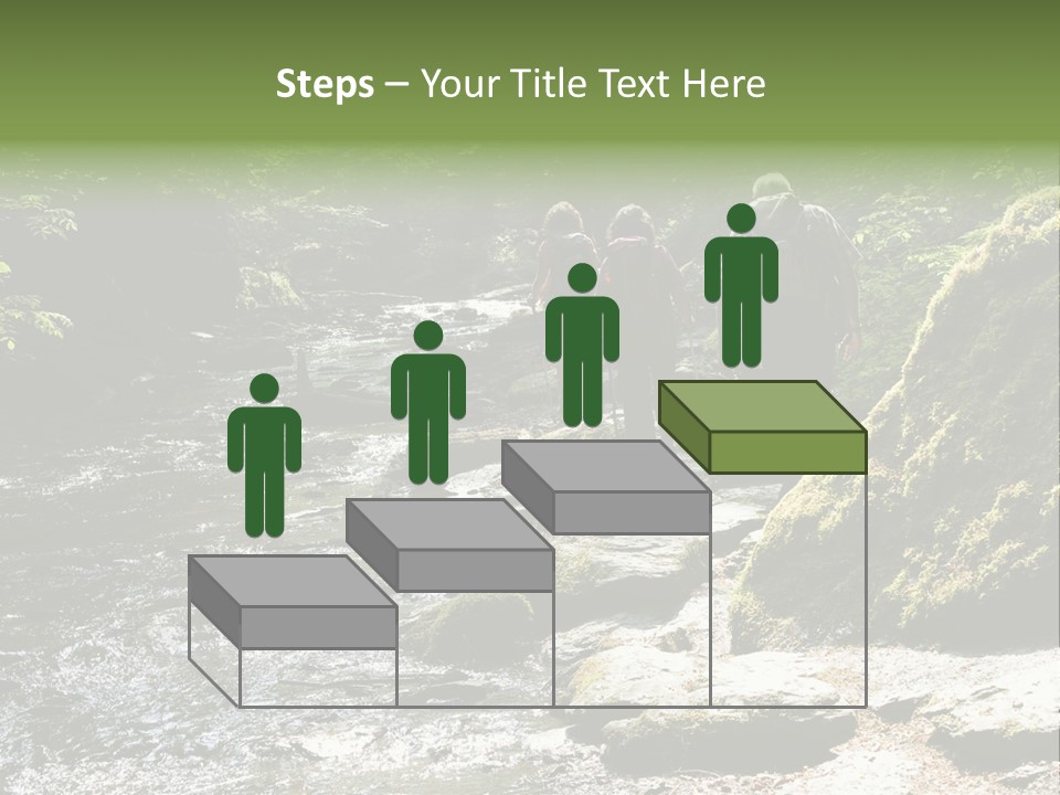 Stream Walking Way PowerPoint Template