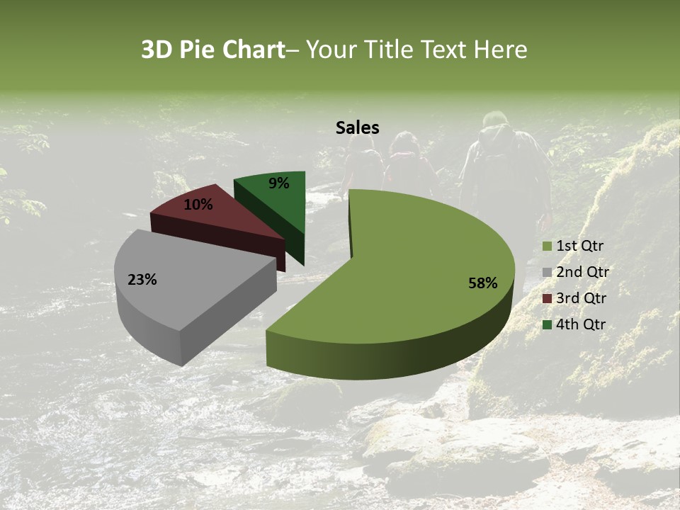 Stream Walking Way PowerPoint Template