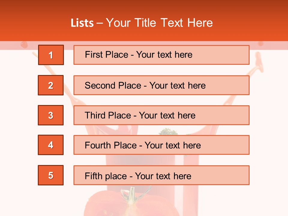 Delicious Pouring Juice PowerPoint Template