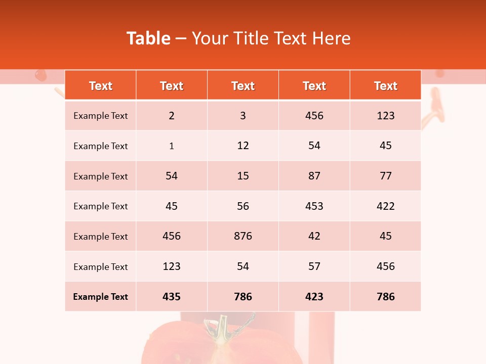 Delicious Pouring Juice PowerPoint Template