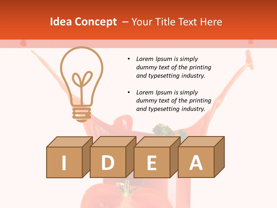 Delicious Pouring Juice PowerPoint Template