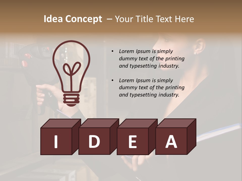 Data Woman Girl PowerPoint Template