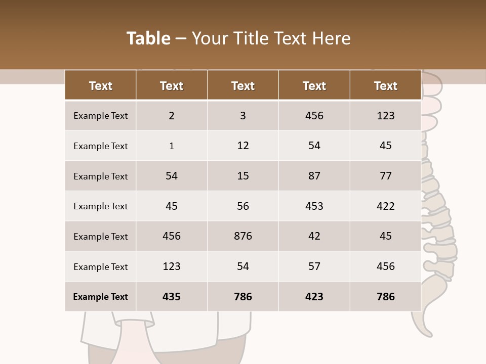 Treat Chiropractic Illustration PowerPoint Template