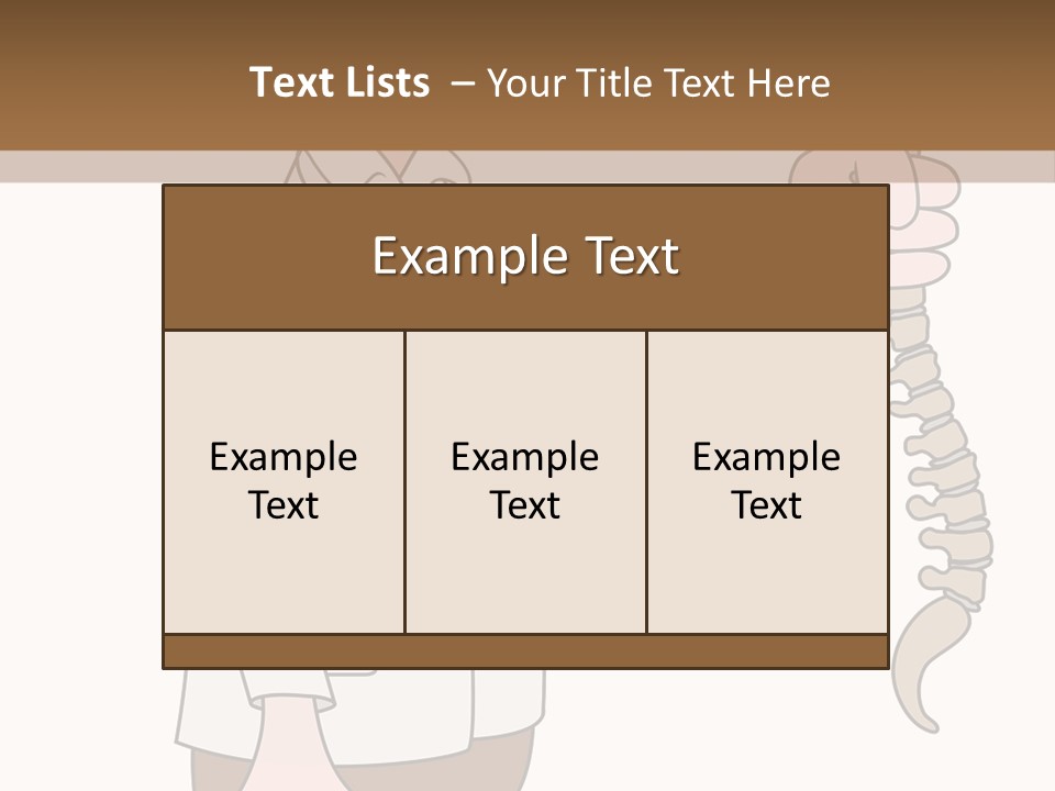 Treat Chiropractic Illustration PowerPoint Template