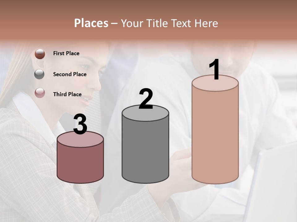 Teamwork Colleagues Three PowerPoint Template
