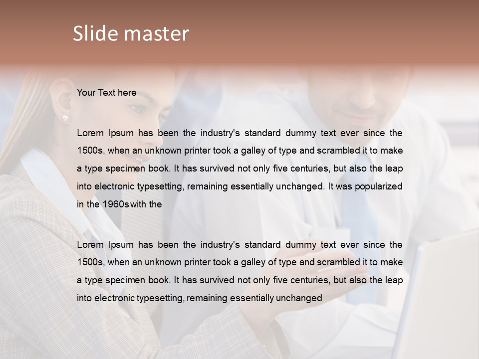 Teamwork Colleagues Three PowerPoint Template