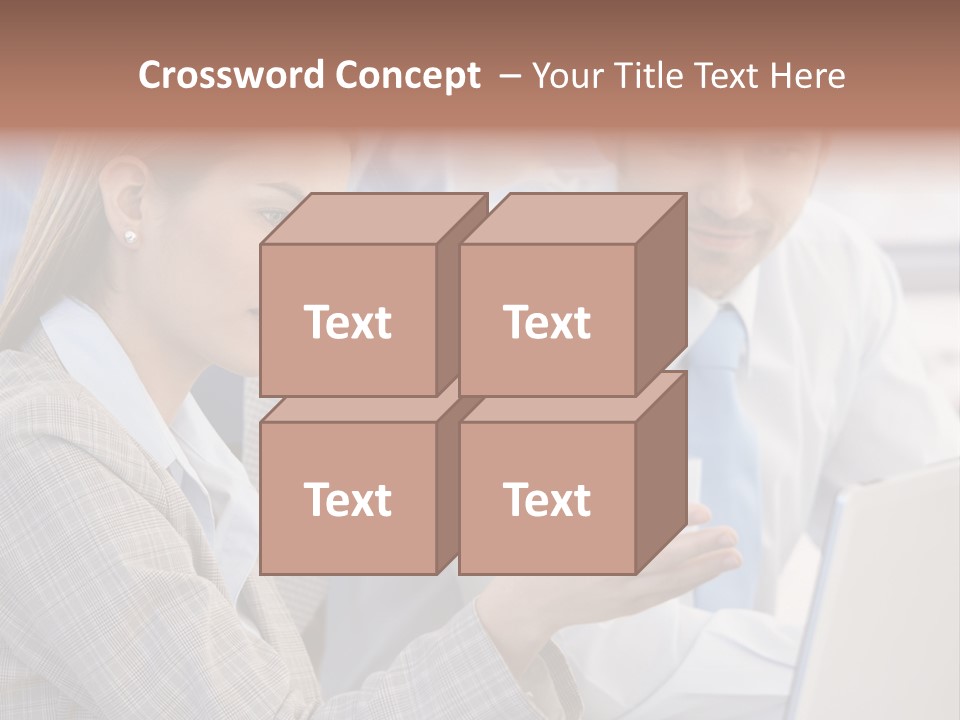 Teamwork Colleagues Three PowerPoint Template