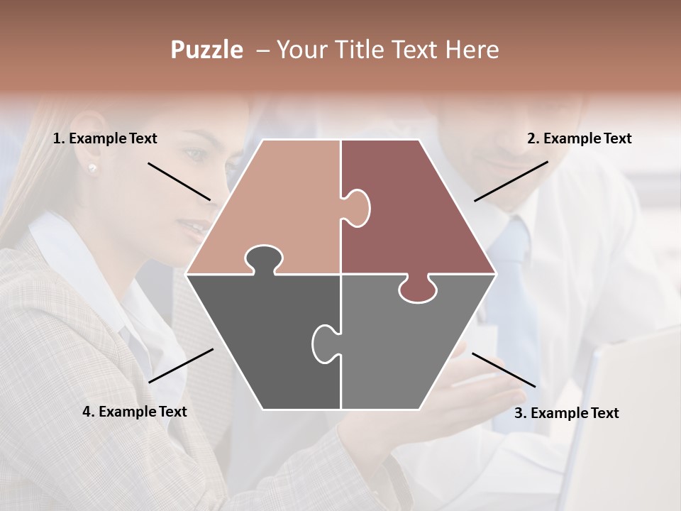 Teamwork Colleagues Three PowerPoint Template