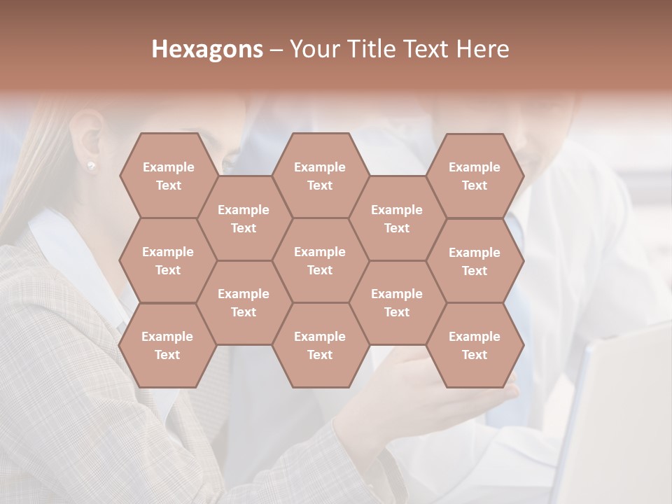 Teamwork Colleagues Three PowerPoint Template