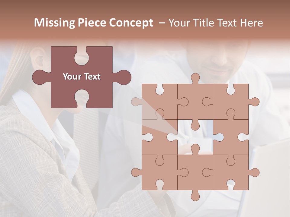 Teamwork Colleagues Three PowerPoint Template