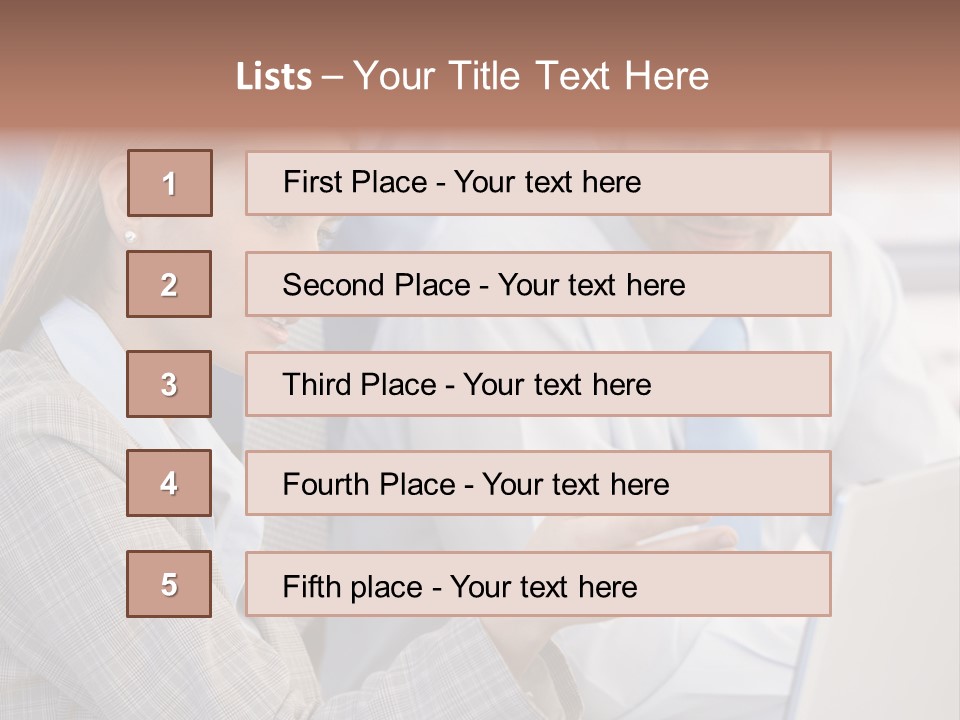 Teamwork Colleagues Three PowerPoint Template