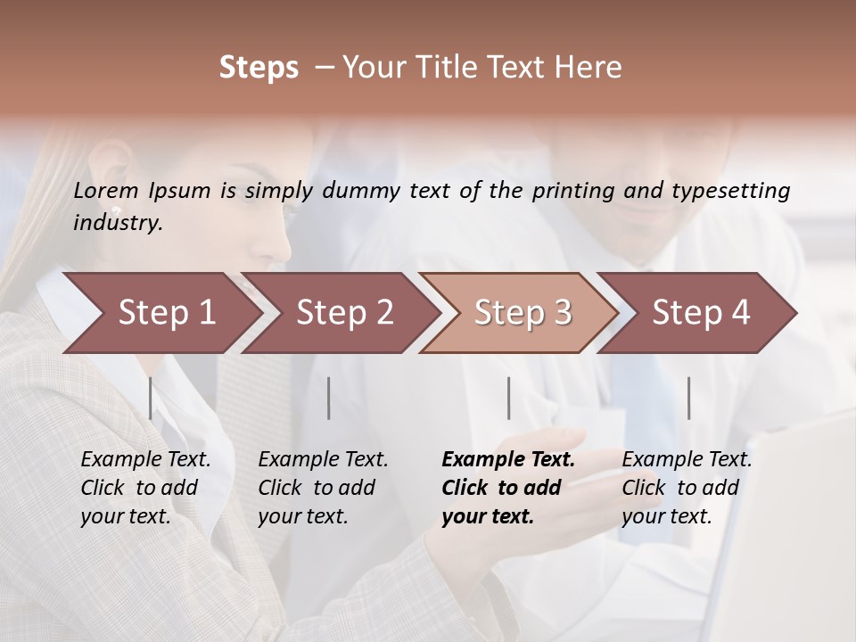 Teamwork Colleagues Three PowerPoint Template