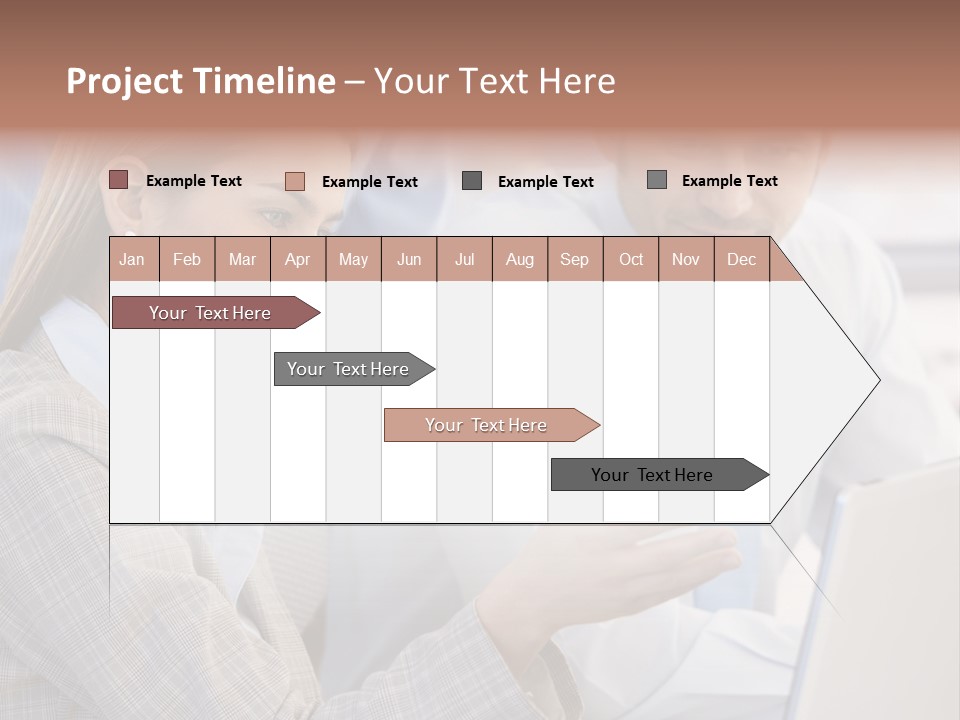 Teamwork Colleagues Three PowerPoint Template