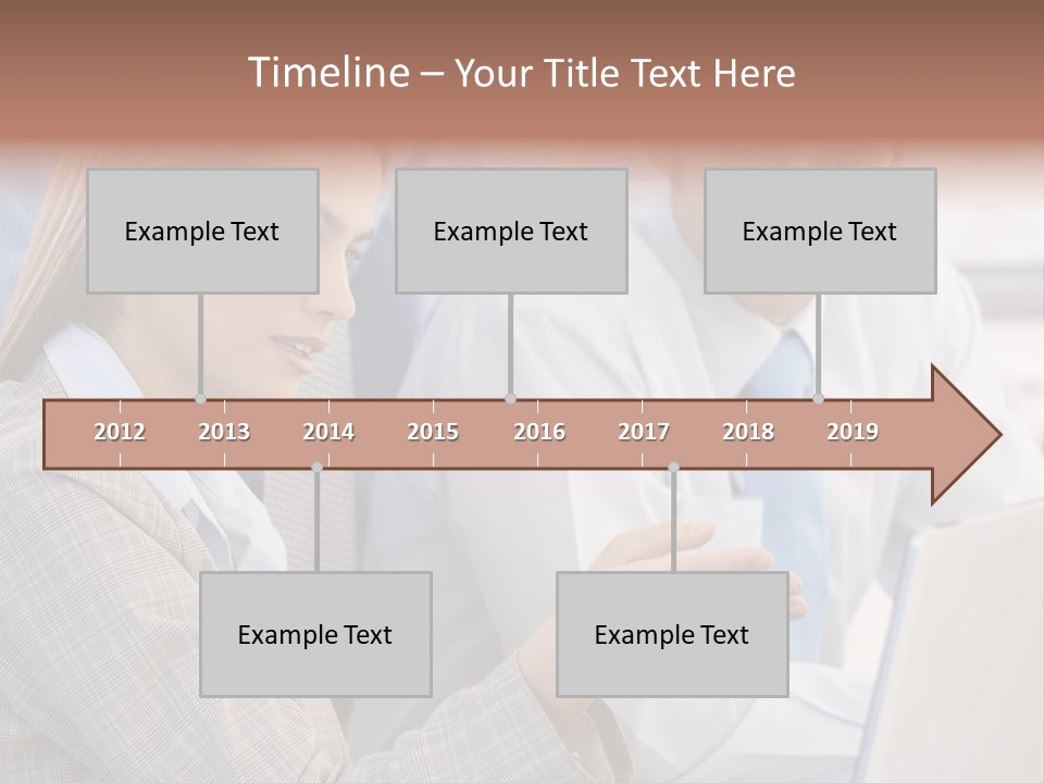 Teamwork Colleagues Three PowerPoint Template