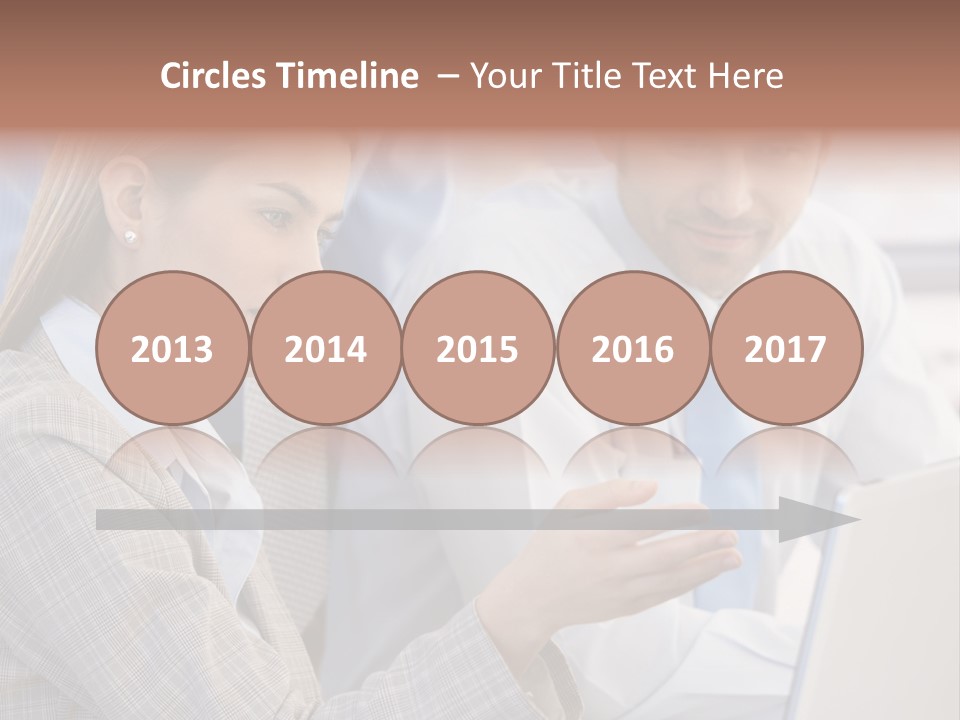 Teamwork Colleagues Three PowerPoint Template