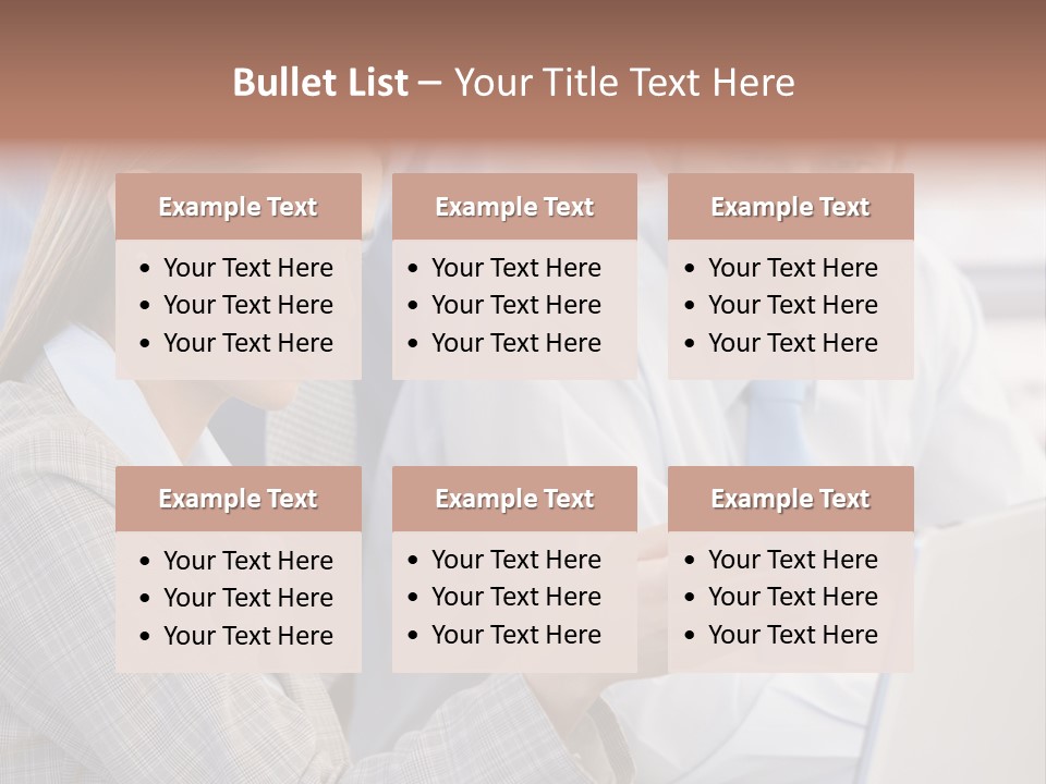 Teamwork Colleagues Three PowerPoint Template