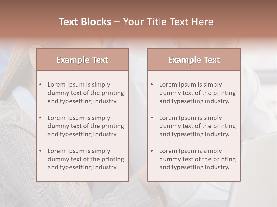 Teamwork Colleagues Three PowerPoint Template