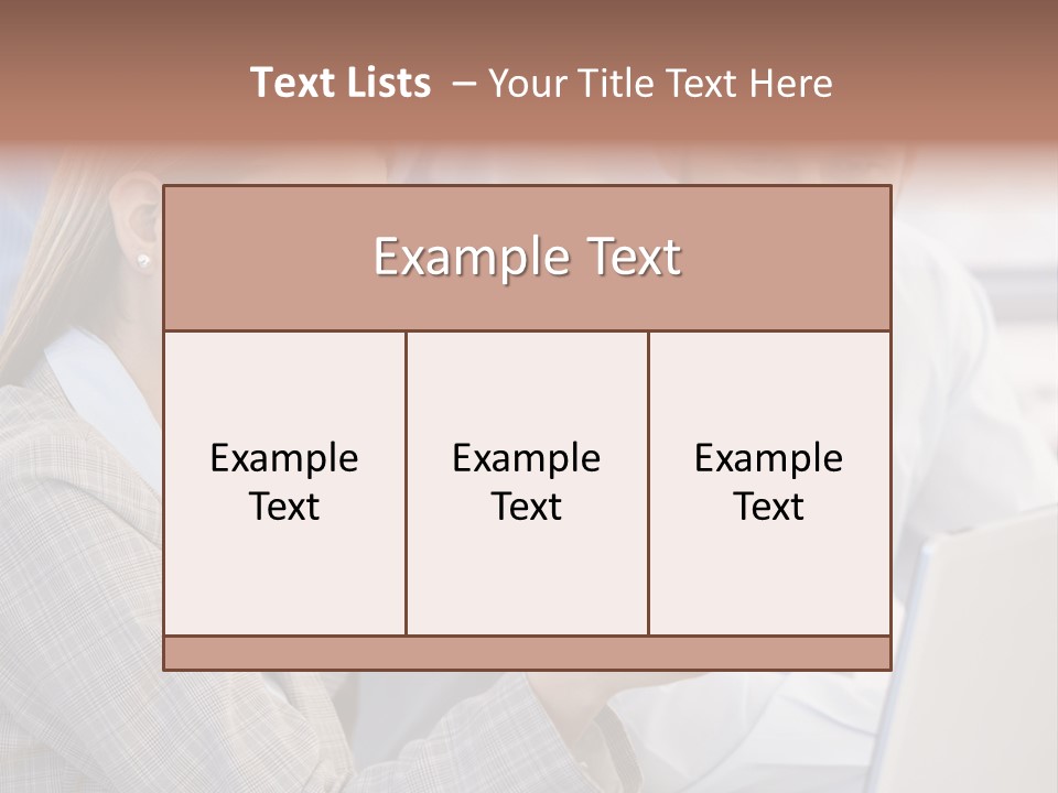 Teamwork Colleagues Three PowerPoint Template