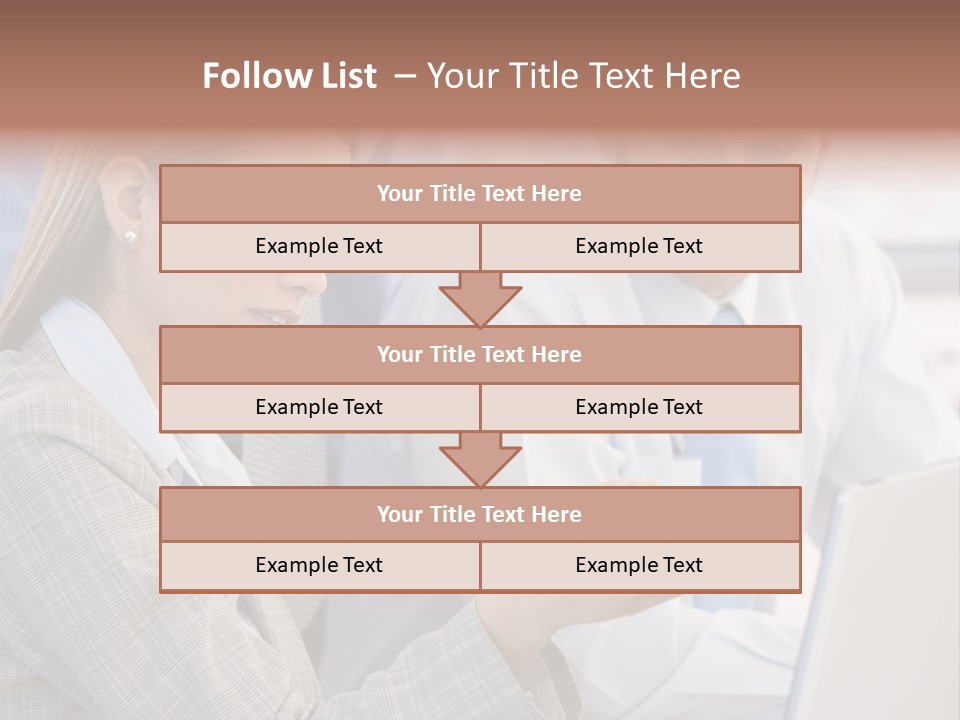 Teamwork Colleagues Three PowerPoint Template