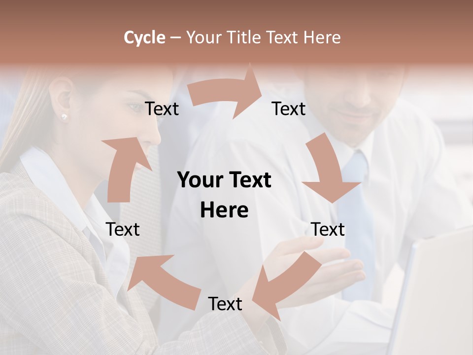 Teamwork Colleagues Three PowerPoint Template