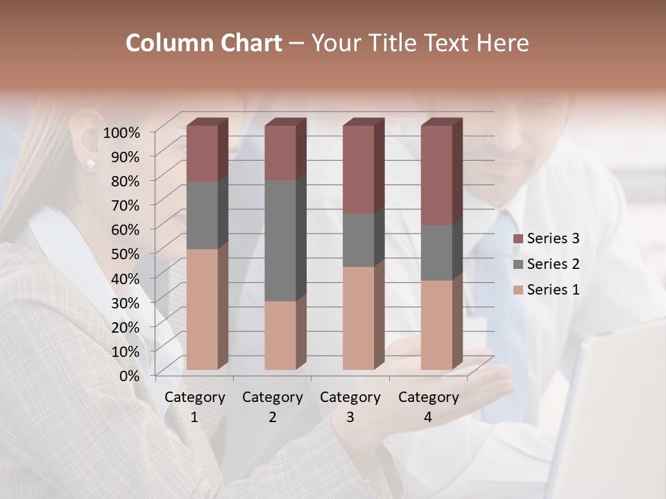 Teamwork Colleagues Three PowerPoint Template
