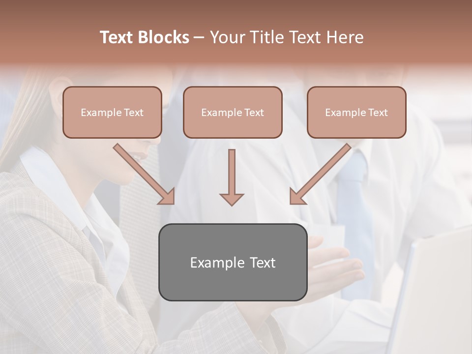 Teamwork Colleagues Three PowerPoint Template