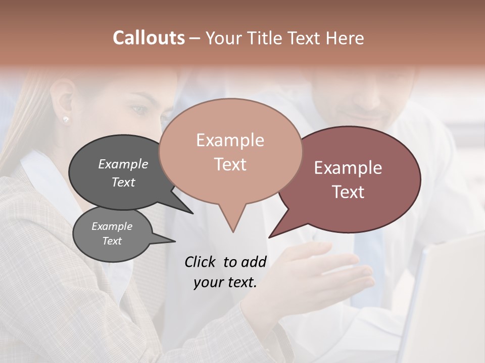 Teamwork Colleagues Three PowerPoint Template