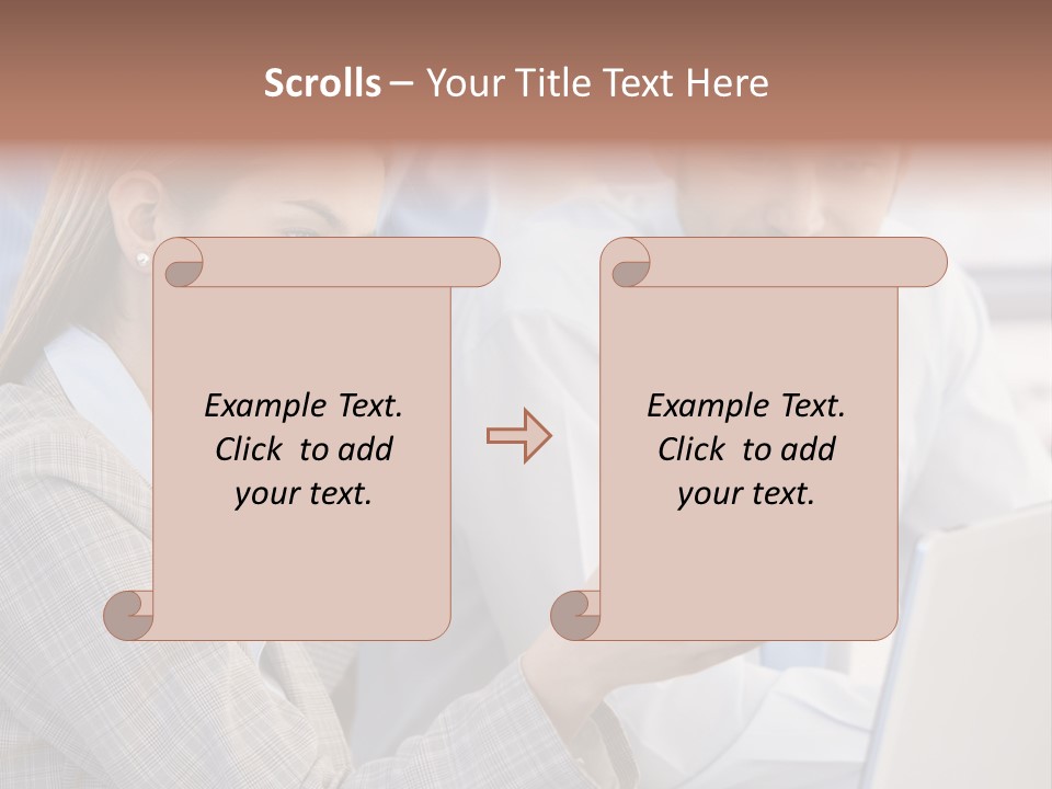 Teamwork Colleagues Three PowerPoint Template