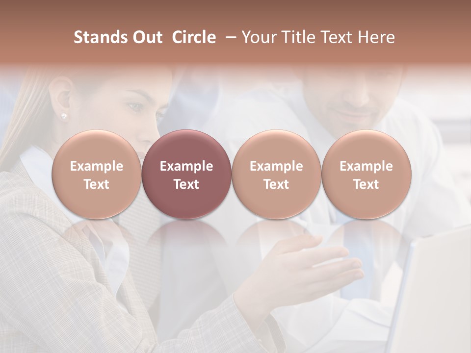 Teamwork Colleagues Three PowerPoint Template