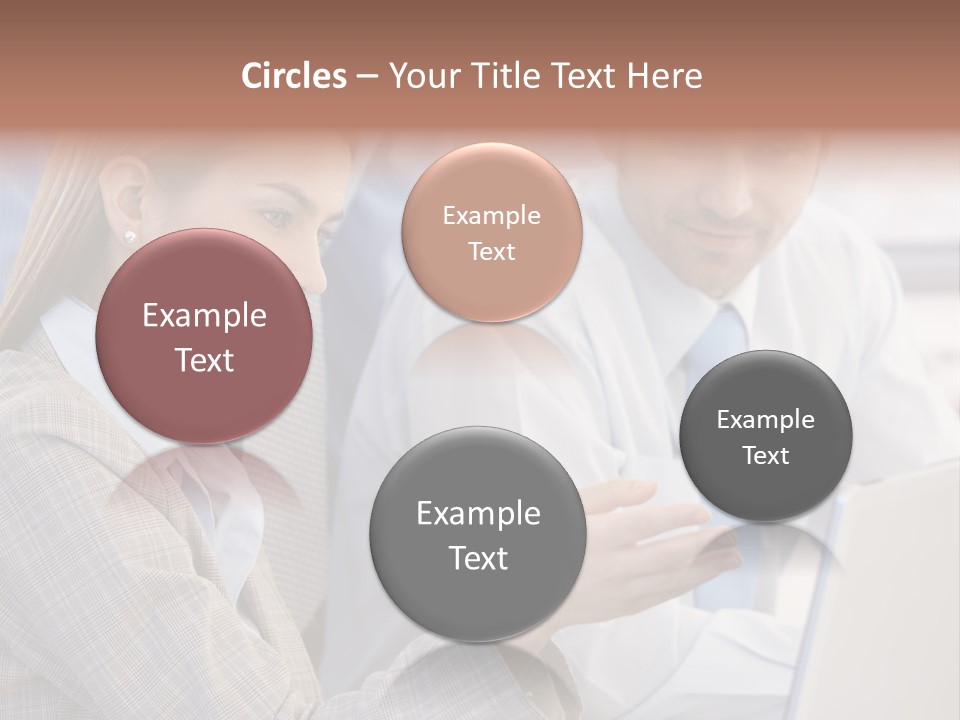 Teamwork Colleagues Three PowerPoint Template