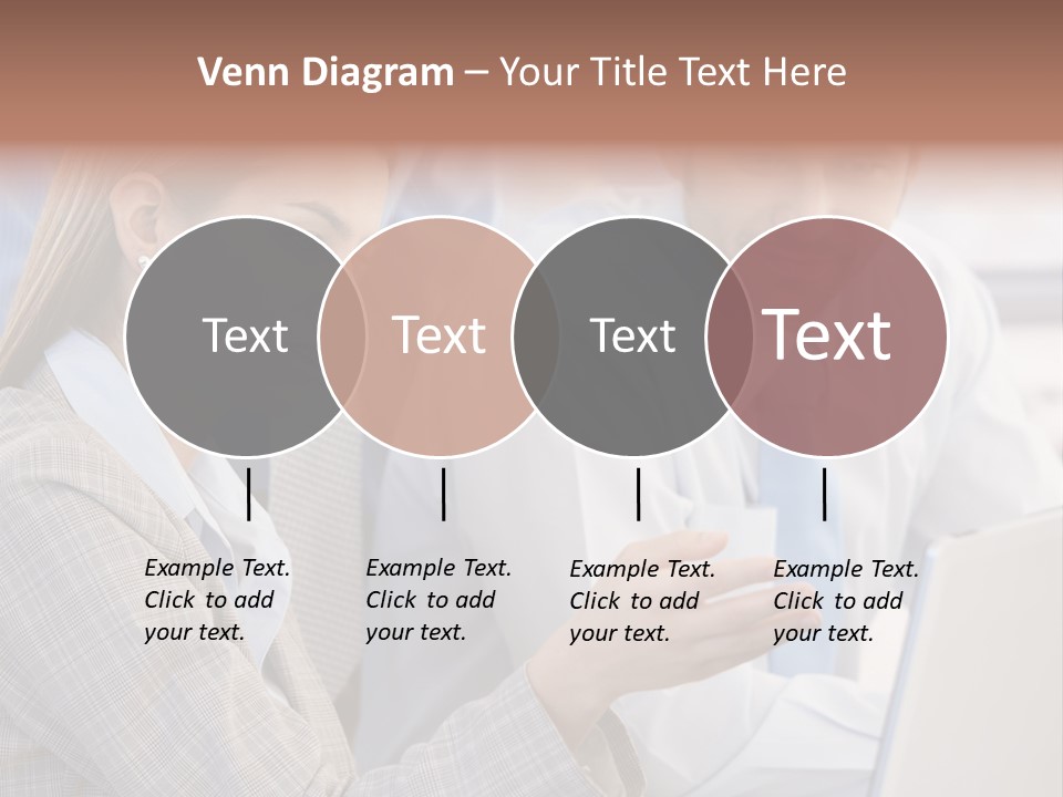 Teamwork Colleagues Three PowerPoint Template
