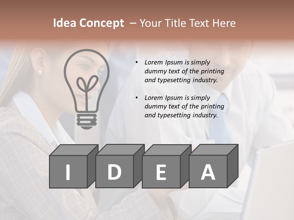 Teamwork Colleagues Three PowerPoint Template