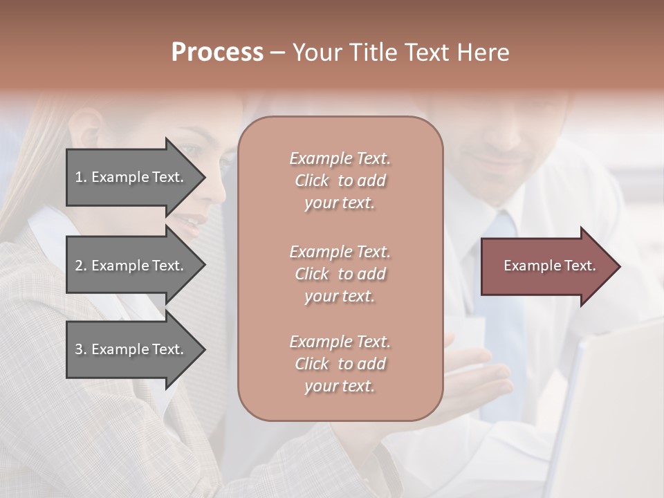 Teamwork Colleagues Three PowerPoint Template