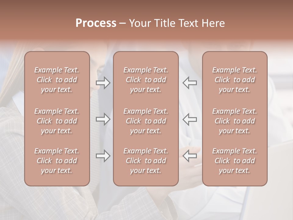 Teamwork Colleagues Three PowerPoint Template