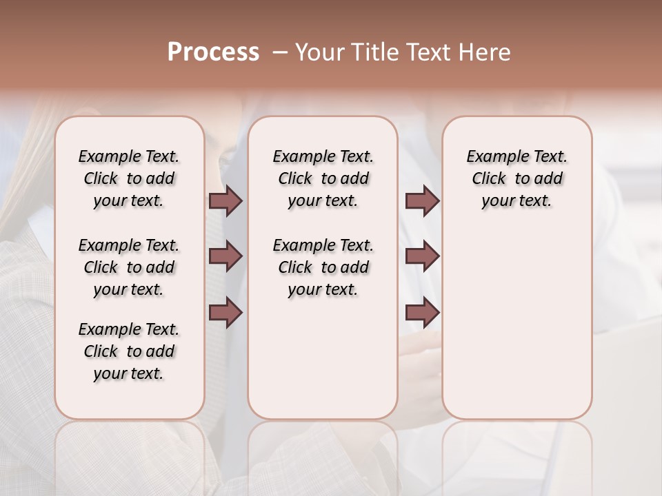 Teamwork Colleagues Three PowerPoint Template