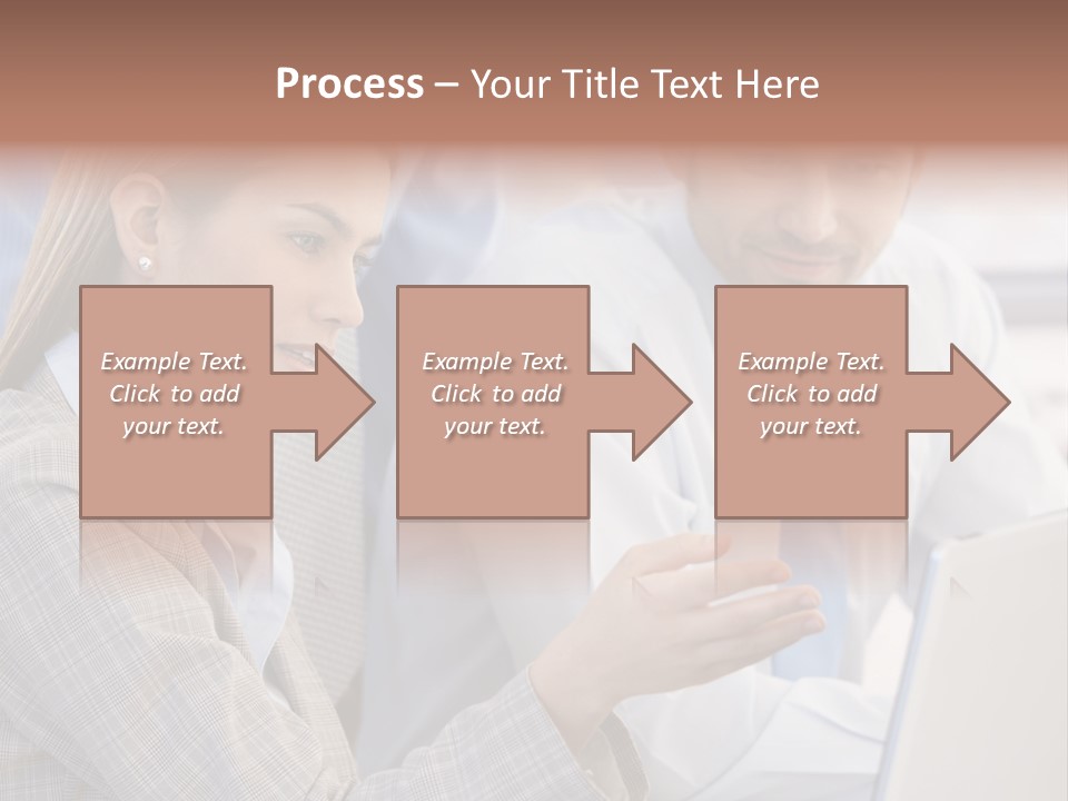 Teamwork Colleagues Three PowerPoint Template
