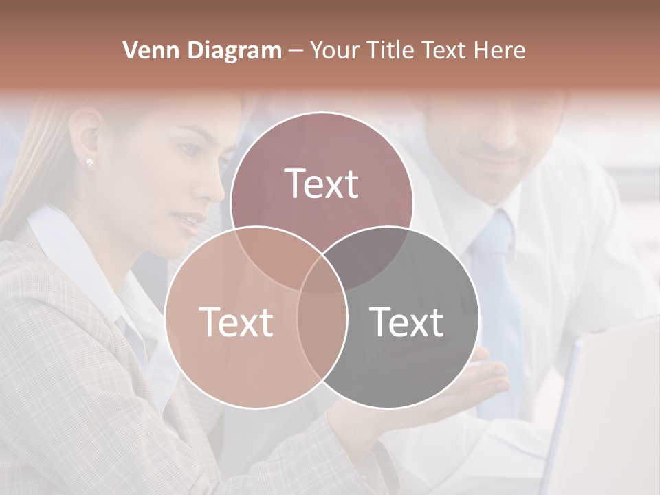 Teamwork Colleagues Three PowerPoint Template