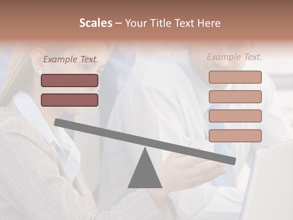 Teamwork Colleagues Three PowerPoint Template