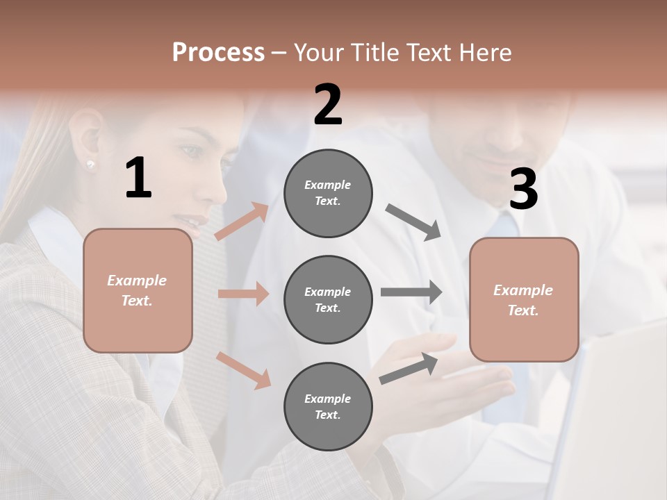 Teamwork Colleagues Three PowerPoint Template