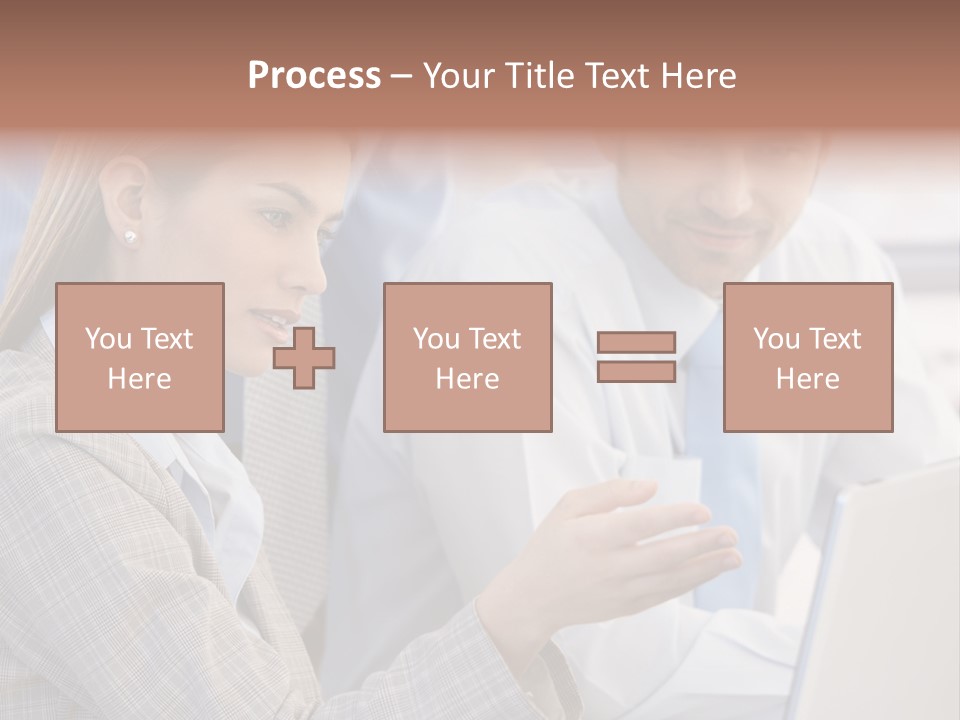 Teamwork Colleagues Three PowerPoint Template