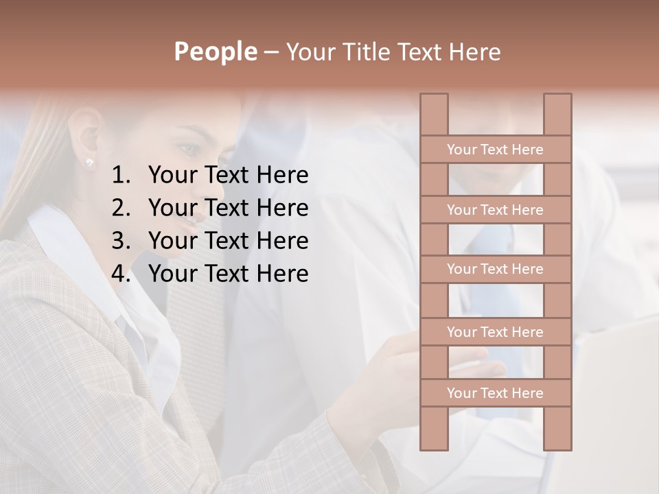 Teamwork Colleagues Three PowerPoint Template