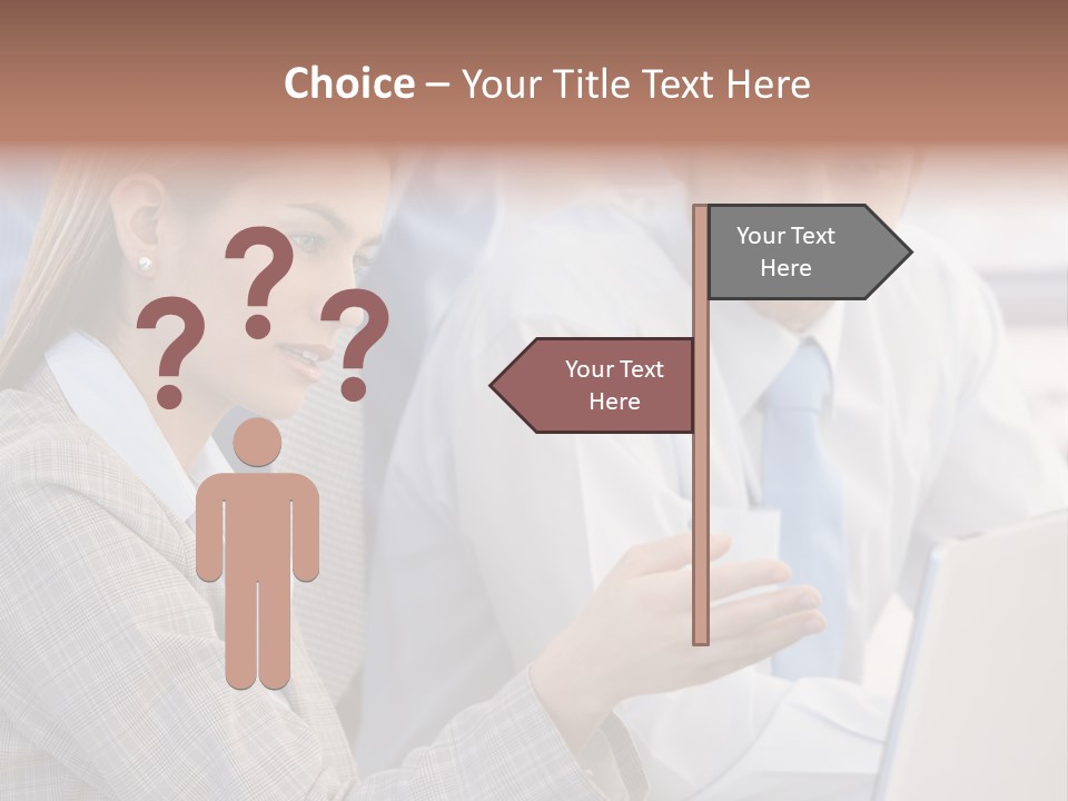 Teamwork Colleagues Three PowerPoint Template