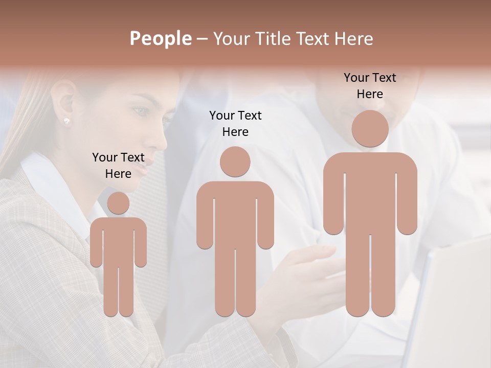 Teamwork Colleagues Three PowerPoint Template