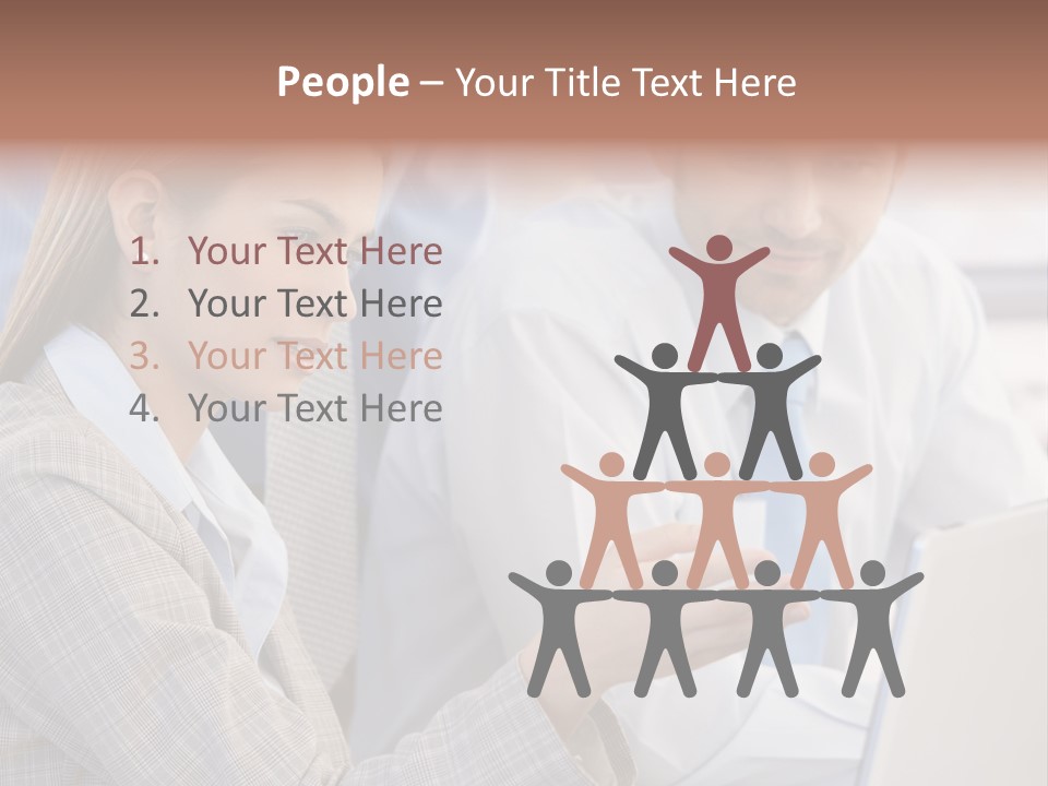Teamwork Colleagues Three PowerPoint Template