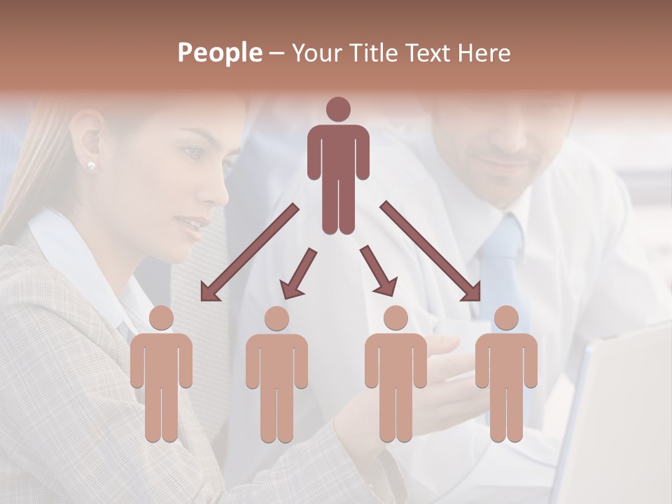 Teamwork Colleagues Three PowerPoint Template